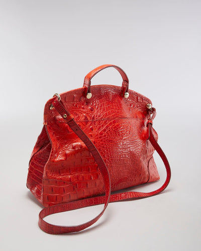 Vintage Furla Orange Leather Bag