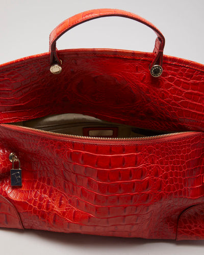 Vintage Furla Orange Leather Bag