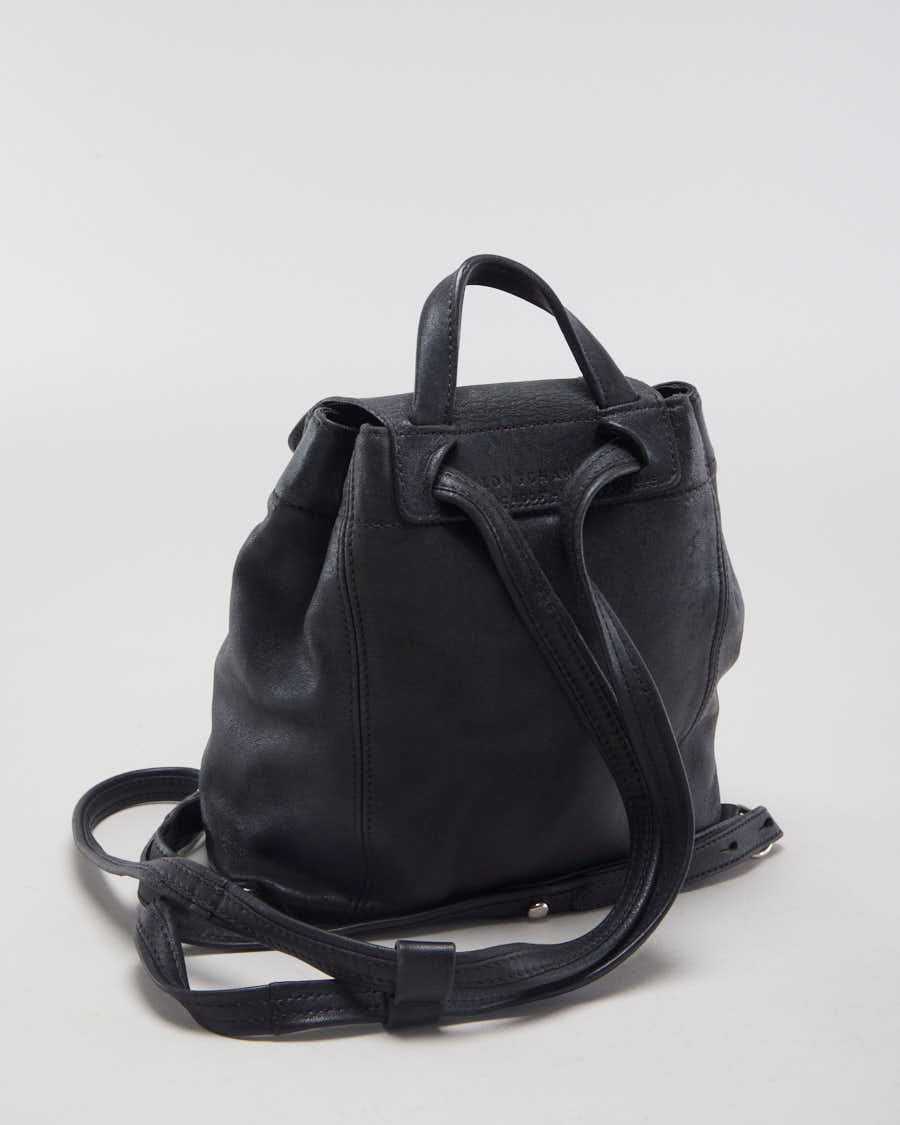 Vintage Longchamp Backpack in Black Leather