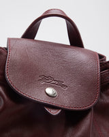 Vintage Longchamp Backpack in Burgundy Leather