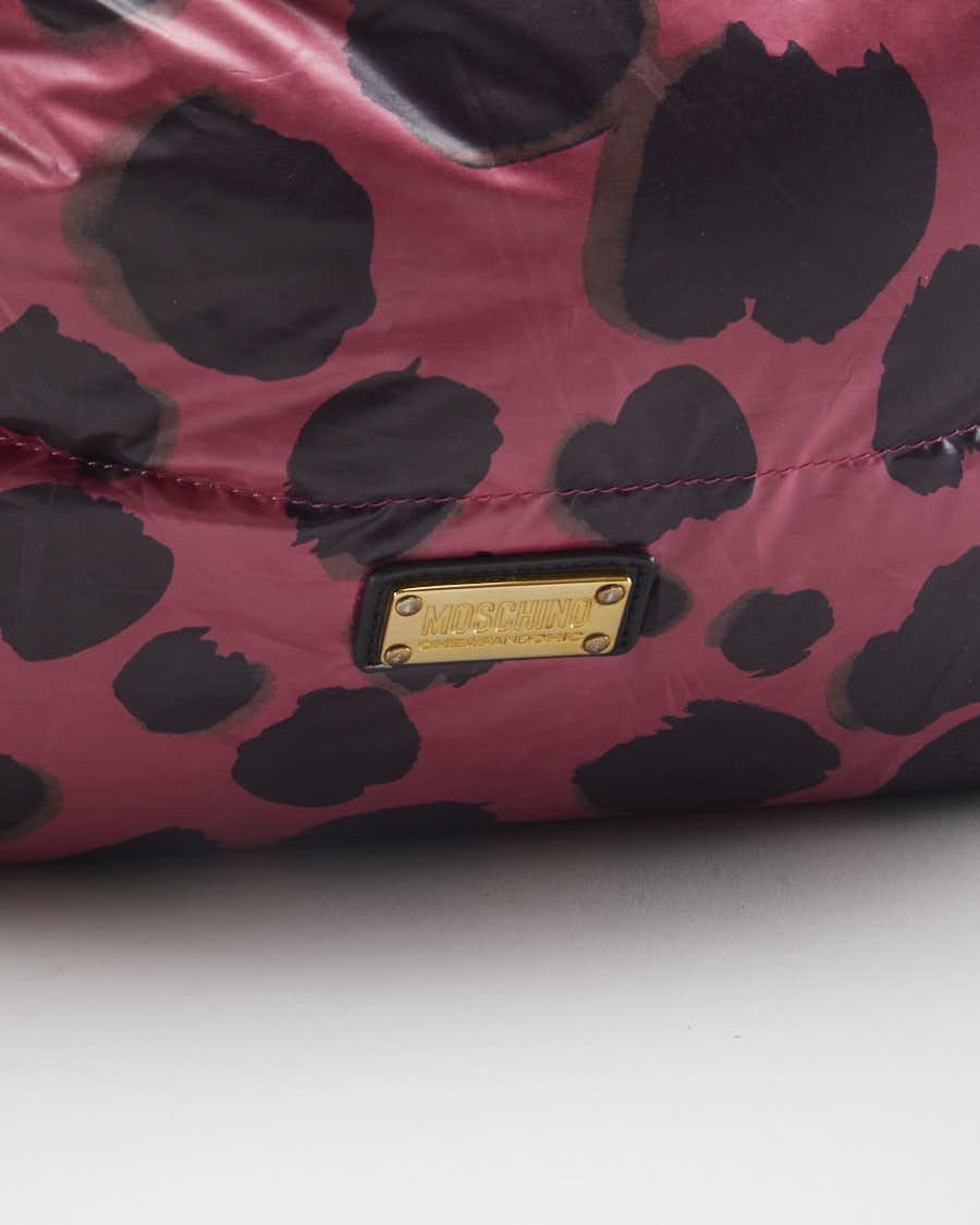 Pink Leopard Puffer Moschino Bag