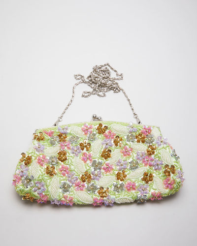 90's Beaded Floral Mini Bag