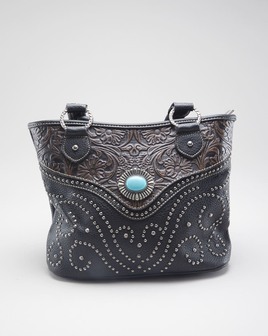 Detailed Western Leather Bag