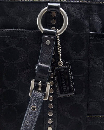 All Black Monogram Coach Bag