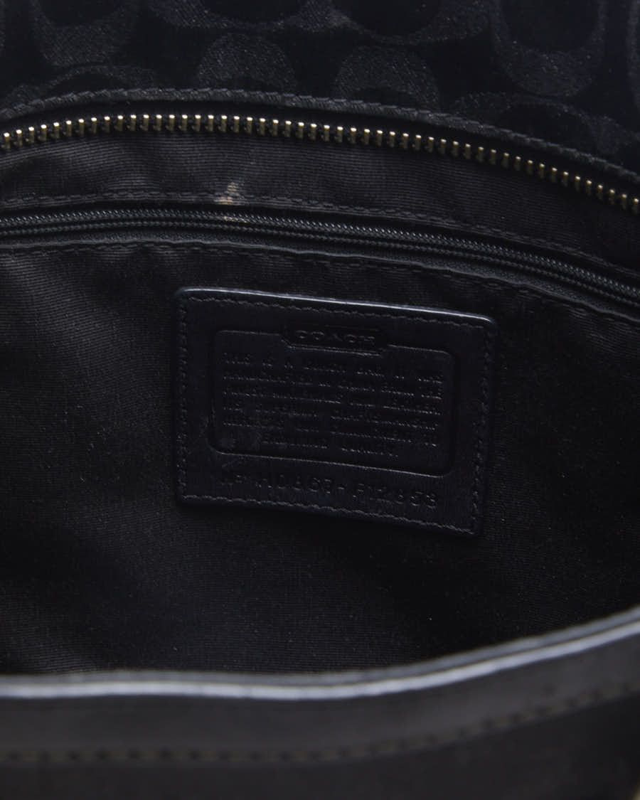 All Black Monogram Coach Bag