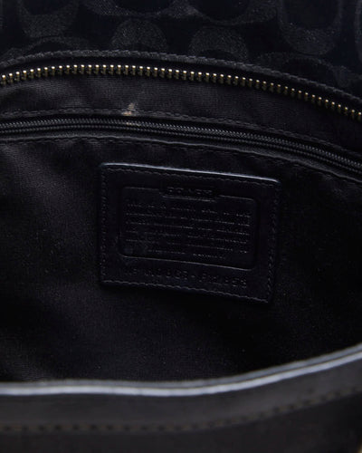 All Black Monogram Coach Bag