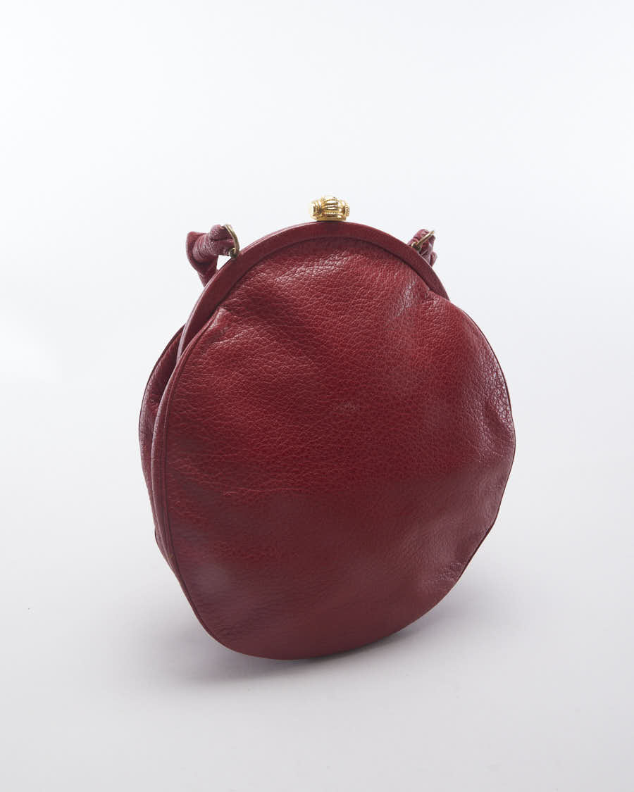 Vintage 60s Red Leather Evening Handbag - O/S