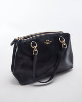 Coach Black Leather Small Handbag - O/S