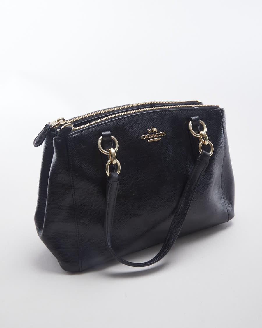 Coach Black Leather Small Handbag - O/S