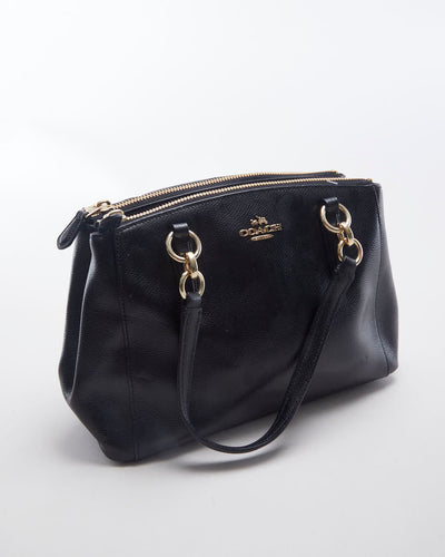 Coach Black Leather Small Handbag - O/S