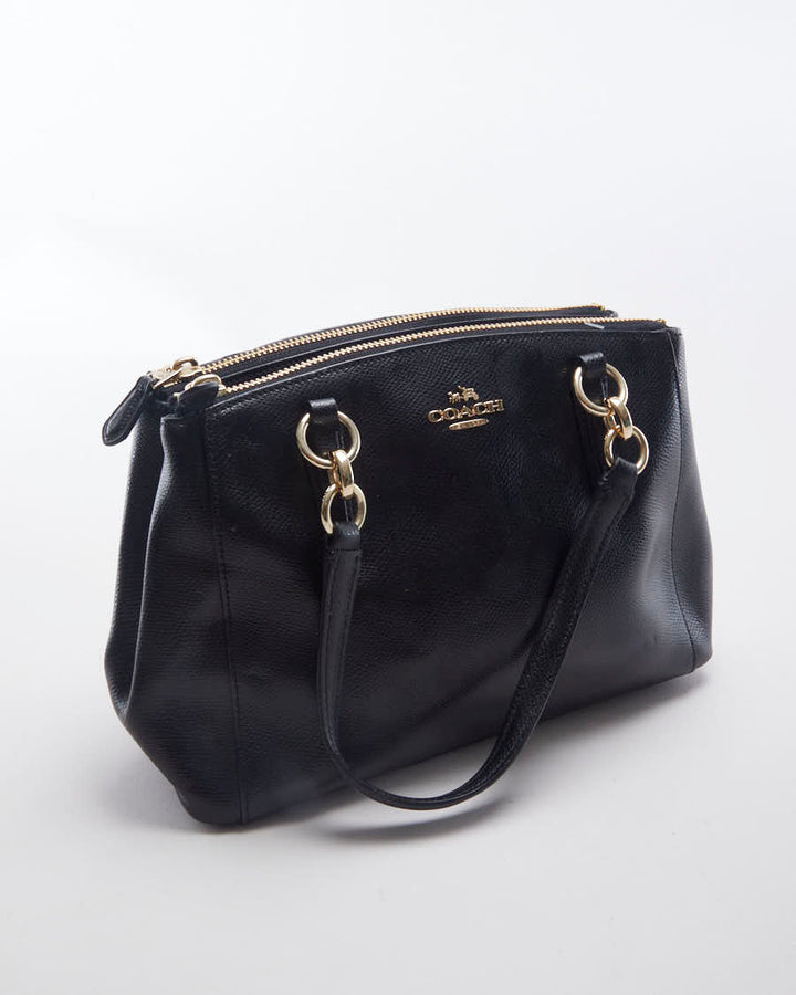 Coach Black Leather Small Handbag - O/S