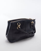Coach Black Leather Small Handbag - O/S
