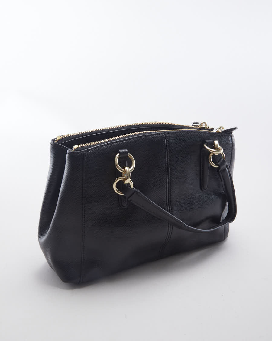Coach Black Leather Small Handbag - O/S