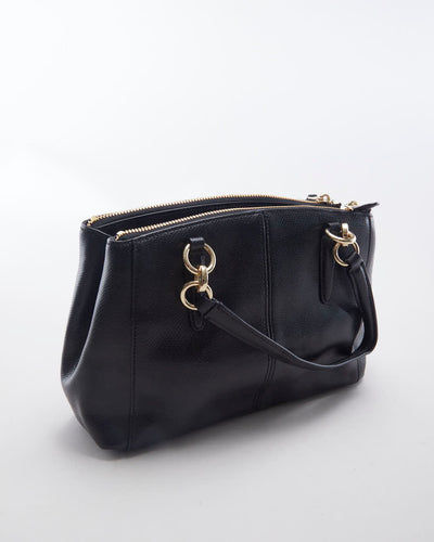 Coach Black Leather Small Handbag - O/S