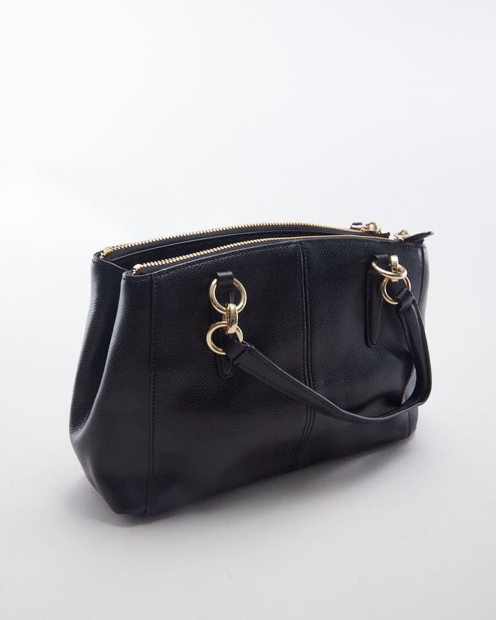 Coach Black Leather Small Handbag - O/S