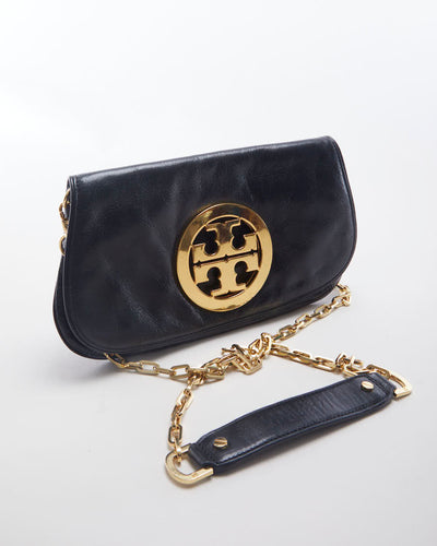 Tory Burch Leather Crossbody Bag With Gold Hardware - O/S