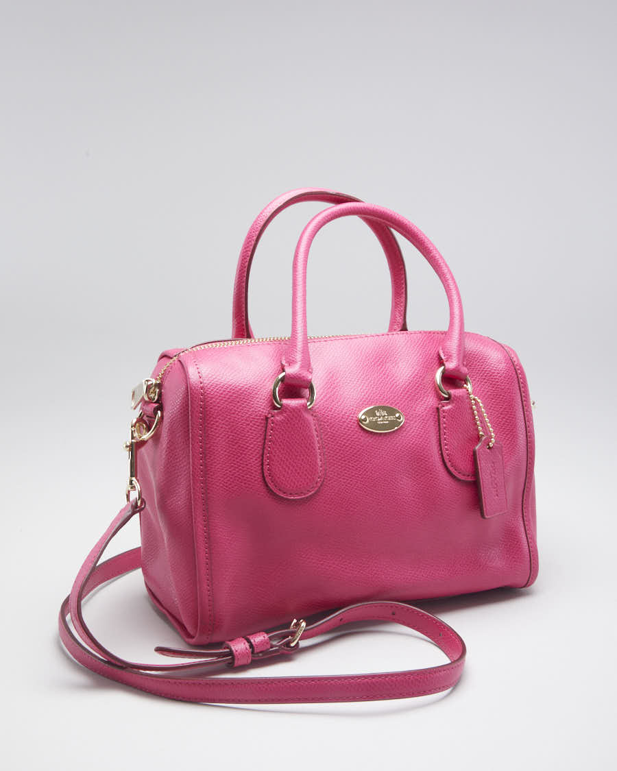 Coach Pink Ruby Leather Crossbody Bag - O/S