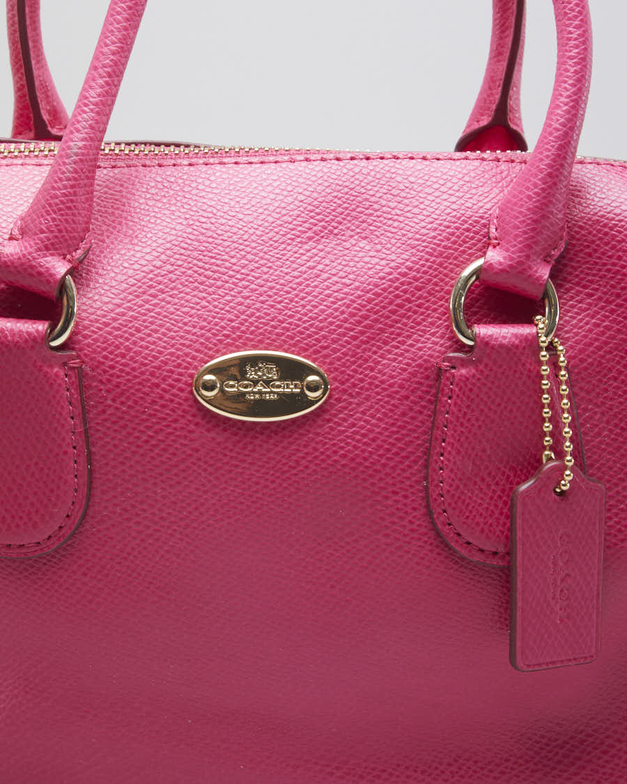 Coach Pink Ruby Leather Crossbody Bag - O/S