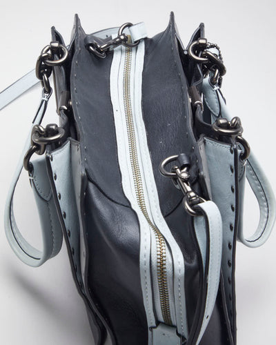 Coach Gun Metal Grey Leather Crossbody Bag - O/S