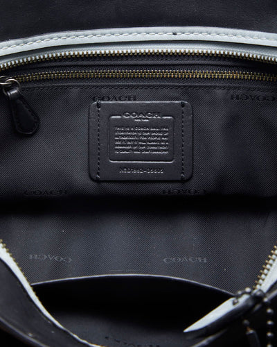 Coach Gun Metal Grey Leather Crossbody Bag - O/S