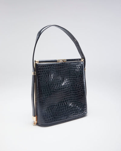 Vintage Style PU Reptile Texture Evening Bag - O/S