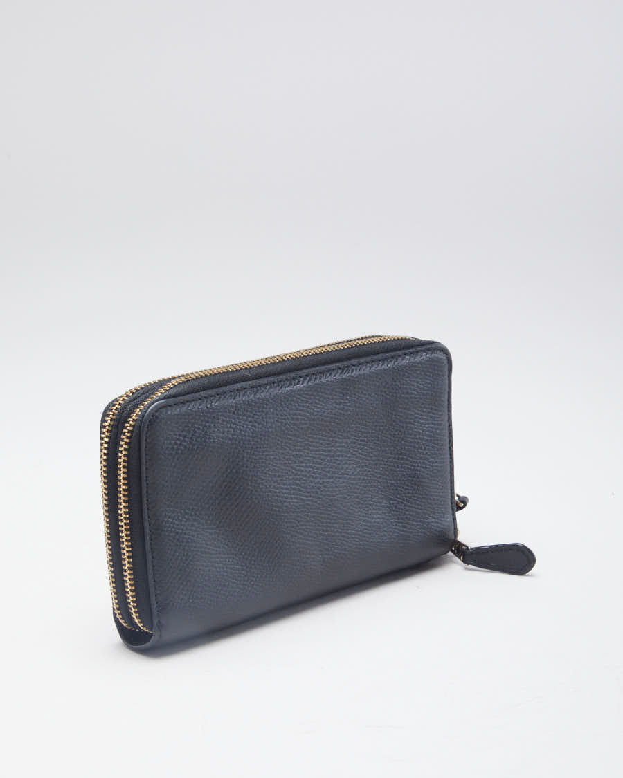 Coach Black Leather Coin Purse Wallet - O/S