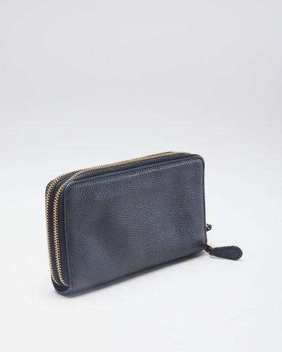 Coach Black Leather Coin Purse Wallet - O/S
