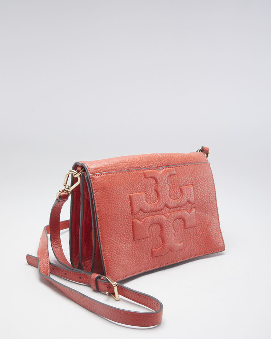 Tory Burch Blood Orange Leather Crossbody Bag - O/S