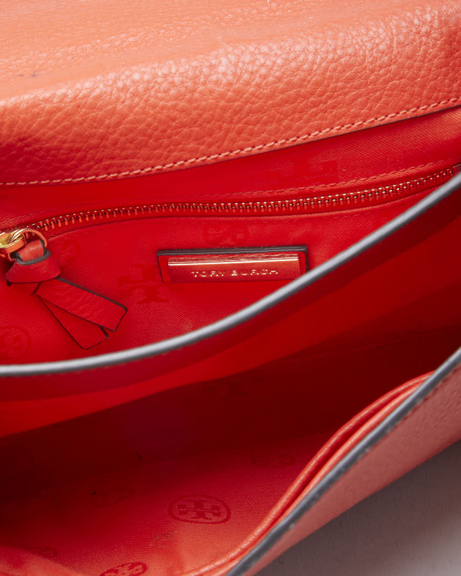 Tory Burch Blood Orange Leather Crossbody Bag - O/S