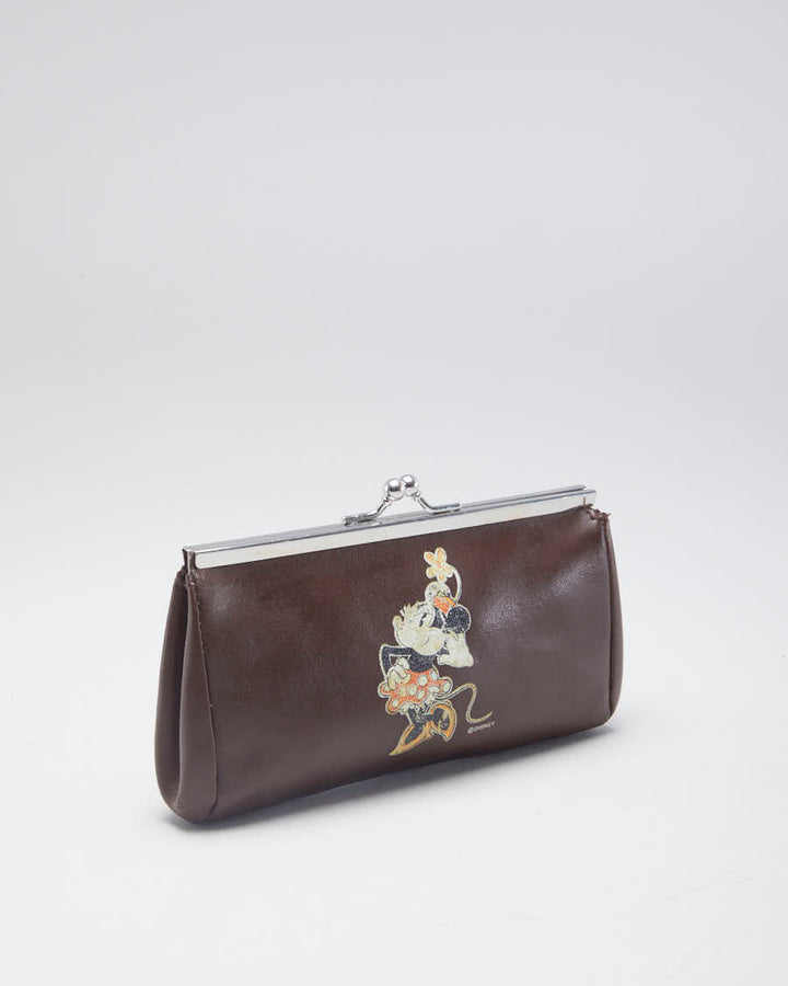 Vintage 90s Disney Minnie Mouse Brown Leather Purse - O/S