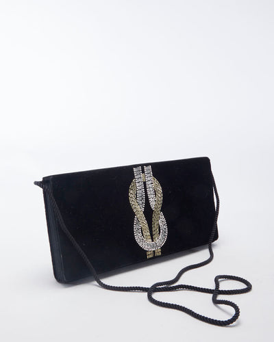 Vintage Henry Birks Black Beaded Crossbody Bag - O/S