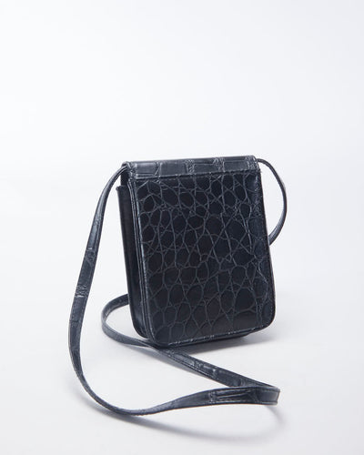 Vintage Reptile Detail Crossbody Bag - O/S
