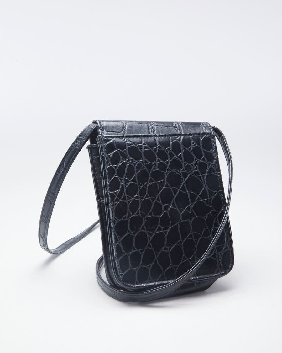 Vintage Reptile Detail Crossbody Bag - O/S