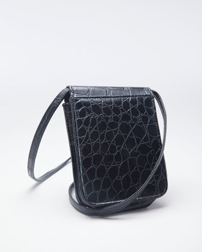 Vintage Reptile Detail Crossbody Bag - O/S