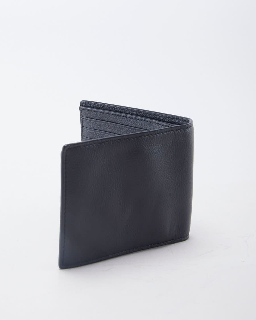 Coach Unisex Black Marbled Leather Wallet - O/S