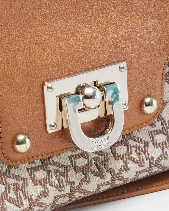 Vintage 00s Y2K DKNY Monogram Handbag - O/S