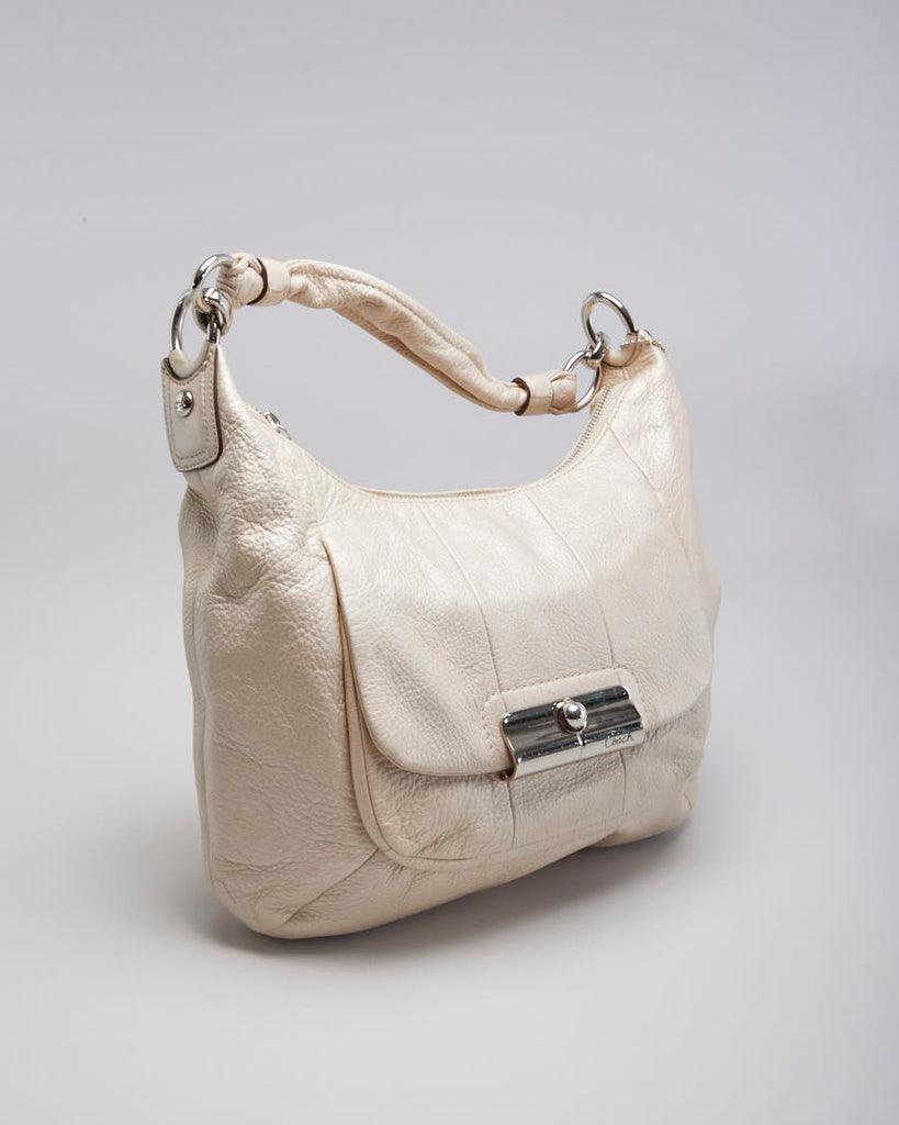 Silver ファッション 美品 COACH Hobo Studded Half Moon Bag y2k