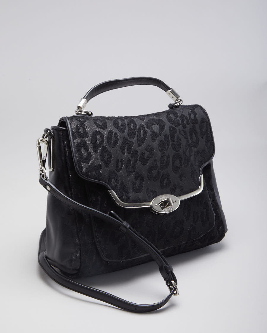 Coach Madison Chenille Ocelot Sadie Flap Satchel Bag