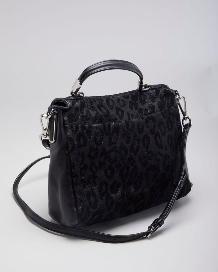 Coach Madison Chenille Ocelot Sadie Flap Satchel Bag