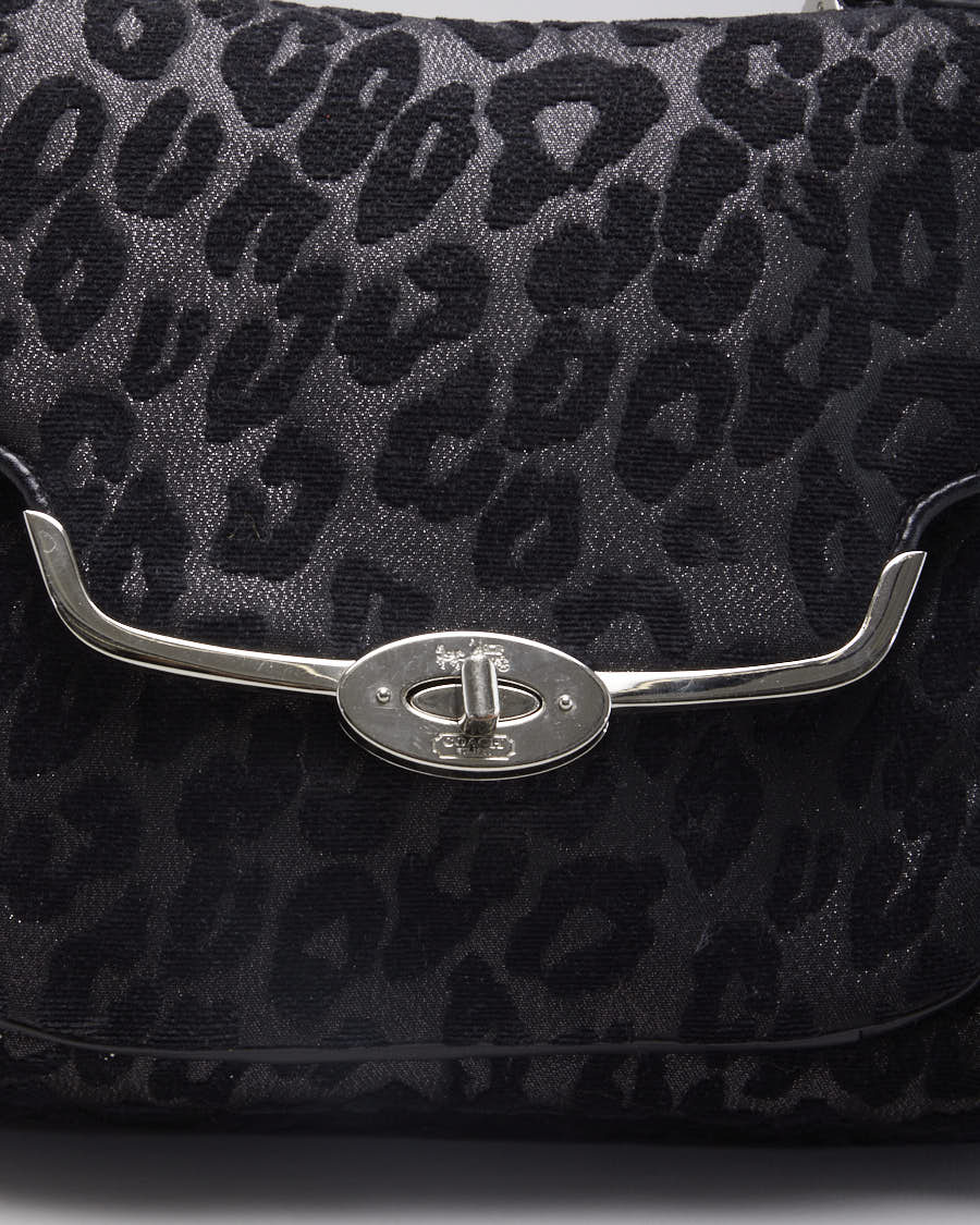 Coach Madison Chenille Ocelot Sadie Flap Satchel Bag