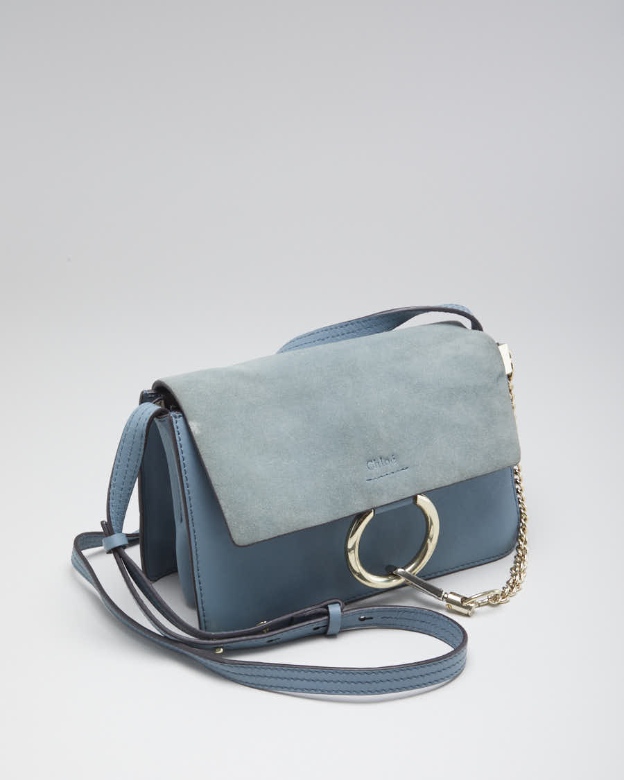 Vintage Chloe Women's Blue Faye Cross Body Bag