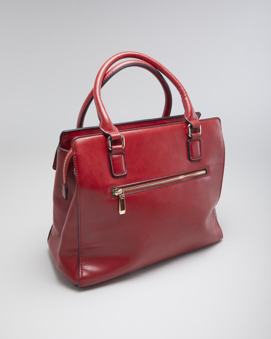 Vintage Women's Red Leather Handbag