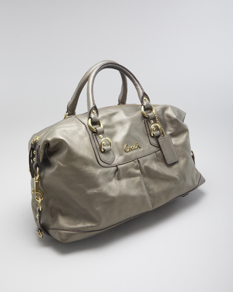 Women's Brown Pearlescent Coach Handbag