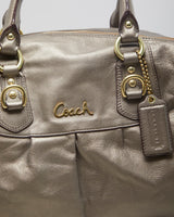 Women's Brown Pearlescent Coach Handbag