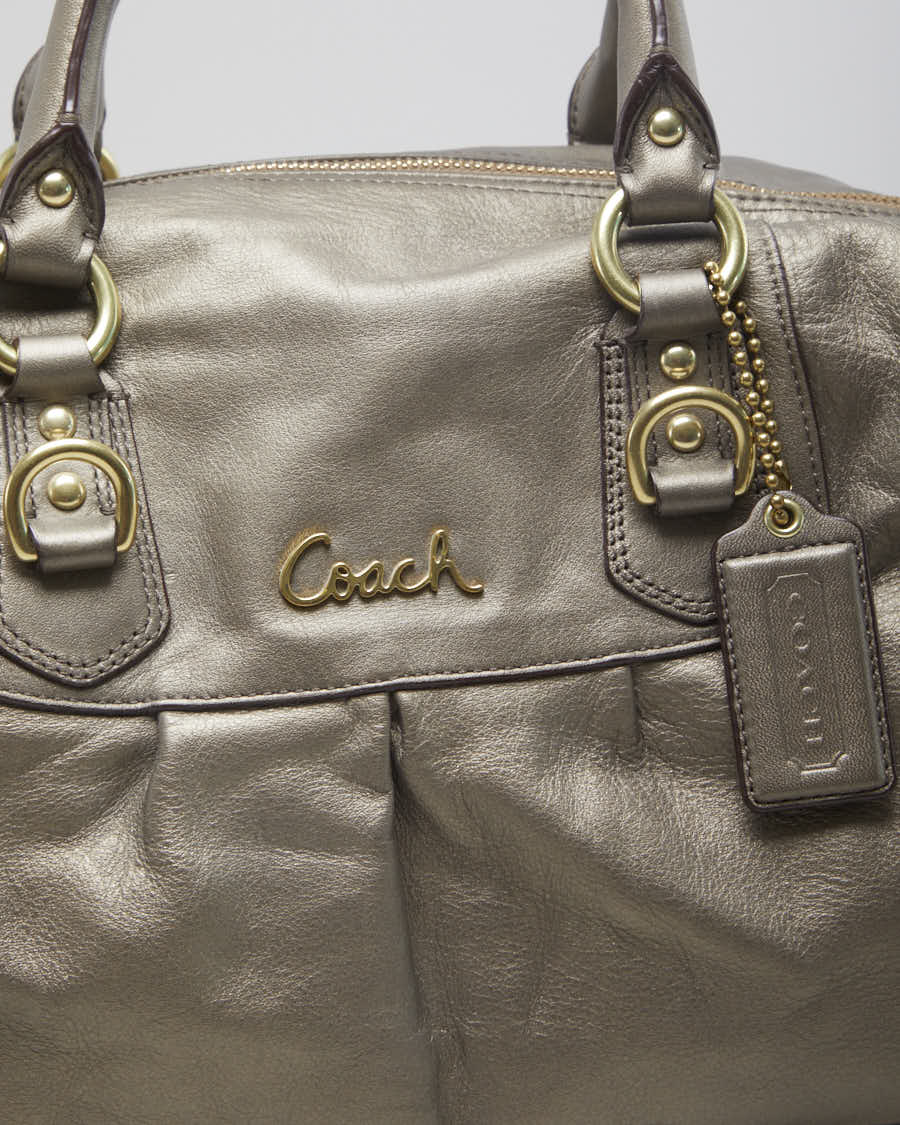 Women's Brown Pearlescent Coach Handbag