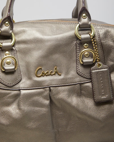Women's Brown Pearlescent Coach Handbag