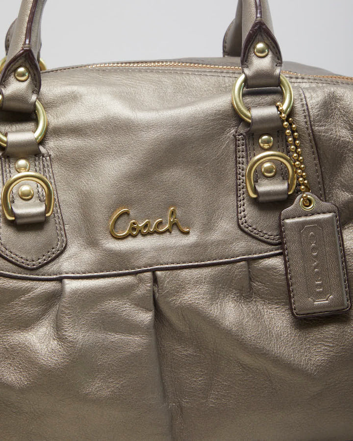 Women's Brown Pearlescent Coach Handbag