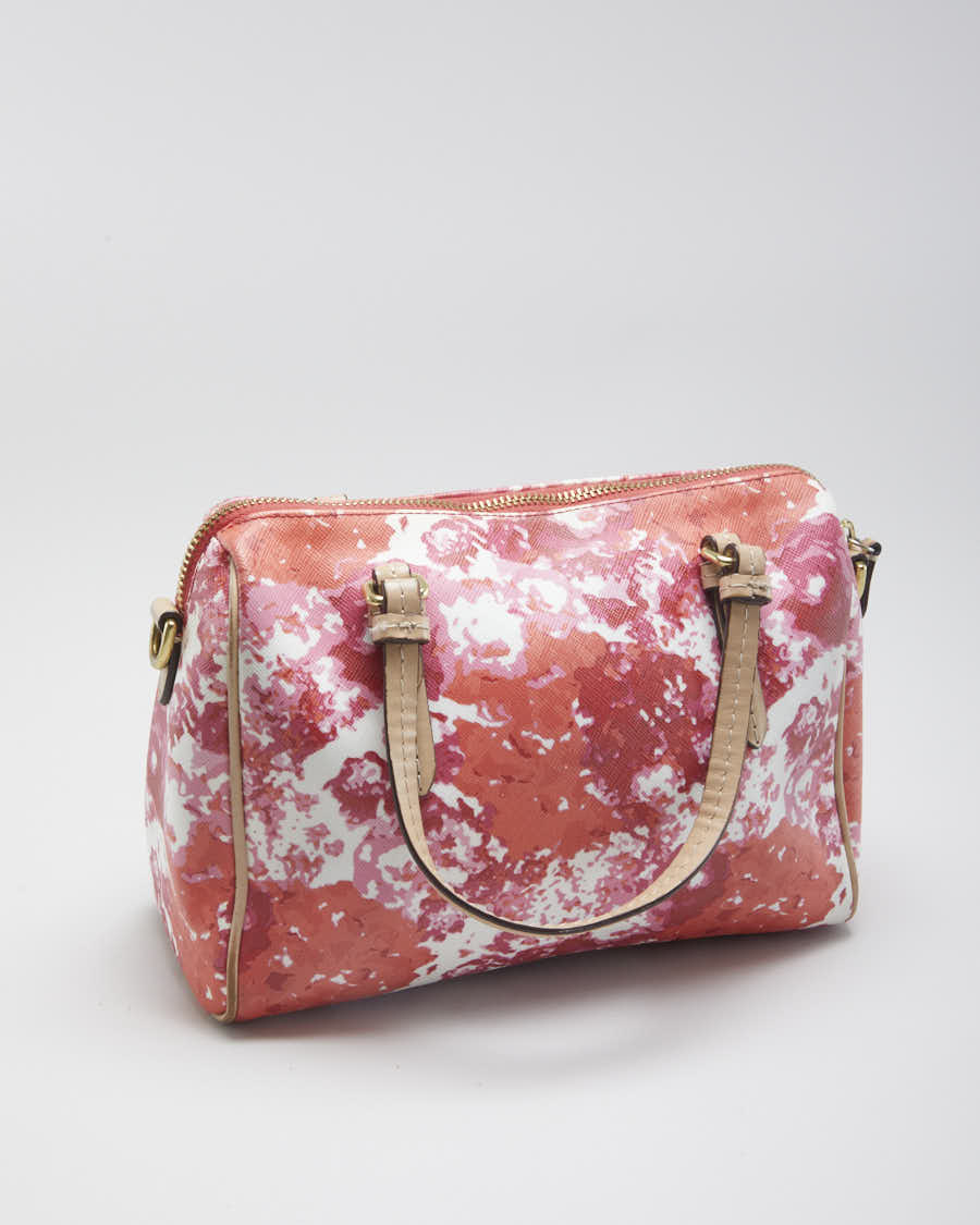 Women's Pink Patterned Coach Hand bag