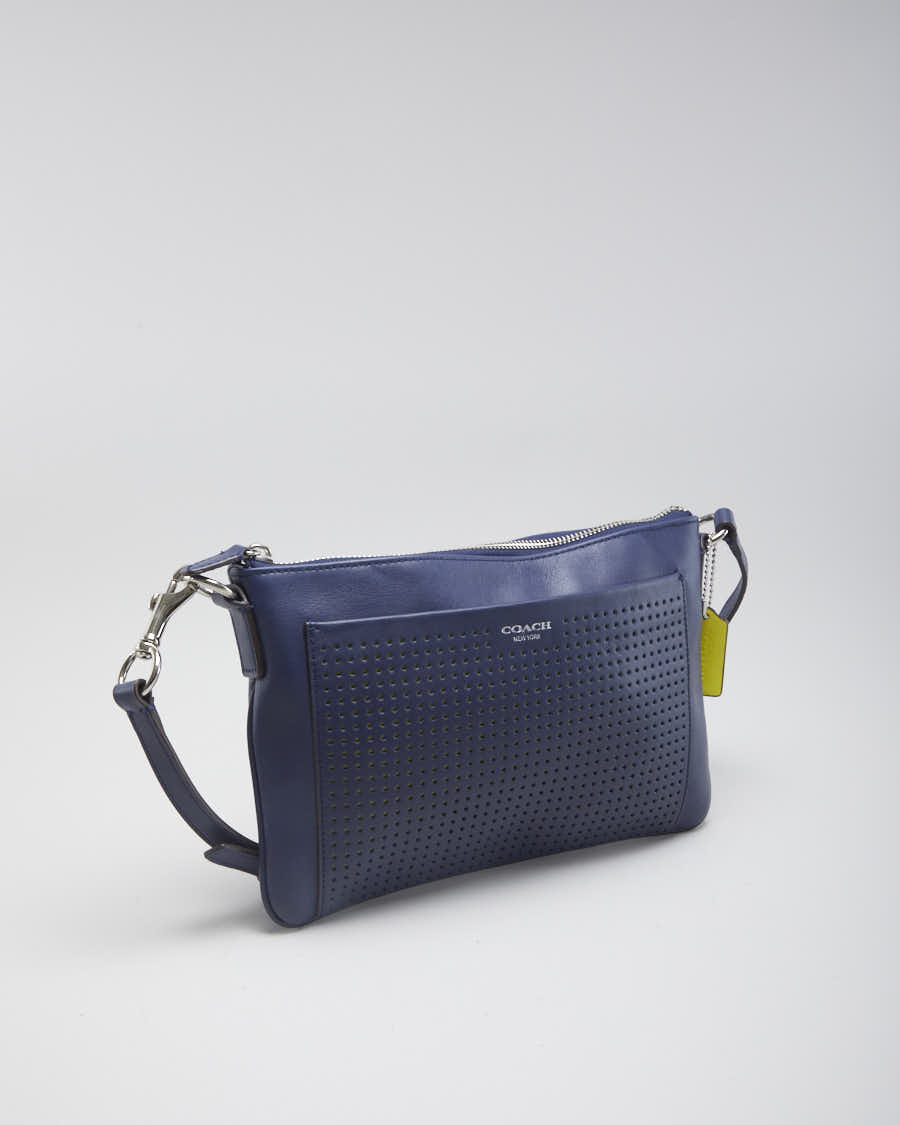 Women's Blue Coach Cross Body Bag