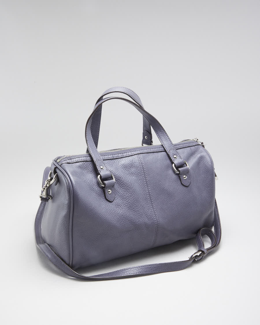 Women's Purple Leather Coach Handbag